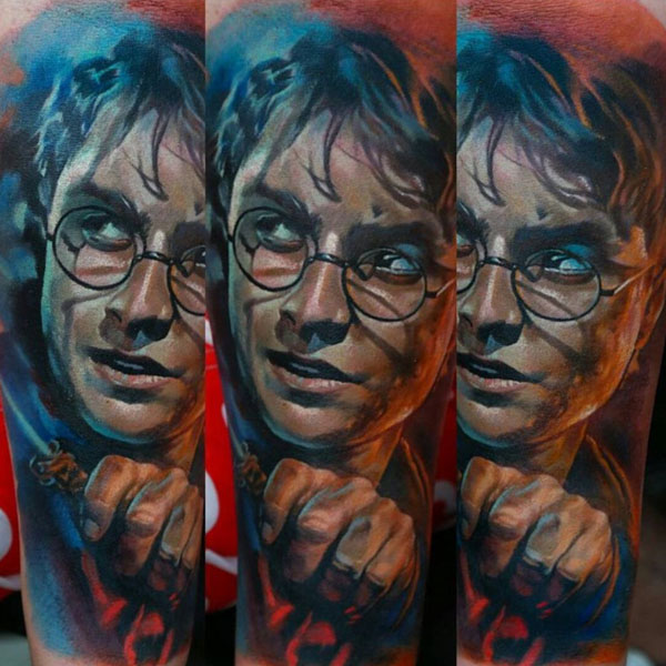 Фото татуировки Гарри Поттера